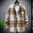 Bwdbhd Mens Bomber Jacket Mens Flannel Shirt Long Sleeve Lightweight