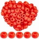 thumbnail image 1 of 1 caja de 800 cuentas rojas de poni, cuentas de semillas rojas sueltas a granel, de plástico acrílico, pequeñas, redondas, de 9 x 6 mm, opacas, lisas, para trenzas de cabello, espaciadores Kandi., 1 of 7