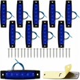 thumbnail image 1 of (Azul) 10 luces laterales LED, luces traseras LED de 12 V, luces de señalización delanteras, remolques, camiones, autobuses y otras luces laterales, 1 of 5