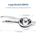 thumbnail image 2 of Manual Lemon Squeezer, Metal Rustproof Lime Squeezer, Handheld Citrus Press Juicer and Fruit Juicer - Extracting Lemon Juice and More Fruit, 2 of 7