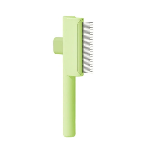 Pet Hair Removal Comb Flea Comb Cat Dog Brush Massaging Cleaning Grooming Tool With Release Button For Shedding Control And Detangling