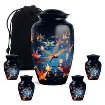 Yatskia Golden Dragonfly Urn for Ashes Adult Male, Decorative Urns for Human Ash, Funeral Urns for Human Ashes Adult Female, (Classic 10 Inch and 3 Inch)