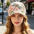 thumbnail image 4 of Floral Baseball Caps for Women Embroidered Garden Morning Cap,Floral Hummingbird Adjustable Baseball Cap for Outdoor, Vintage Floral Adjustable Baseball Cap for Outdoor, 4 of 4