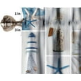 thumbnail image 5 of Nautical Curtain Valance for Windows Living Room Kitchen Farmhouse, Coastal Lighthouse Starfish Short Rod Pocket Tier Curtain Window Treatment, 1 Panel 54x18, 5 of 5