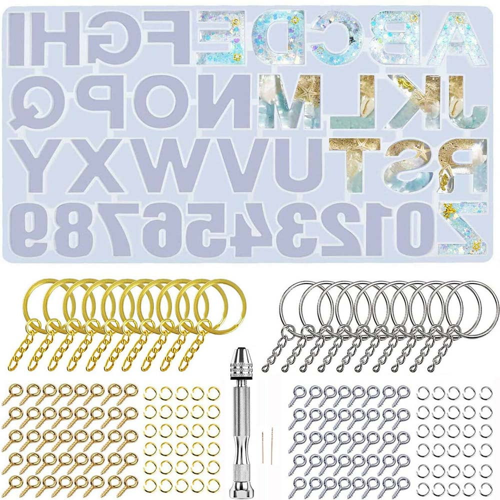 Resin Casting Set Number Silicone Molds DIY Letter Alphabet Silicon
