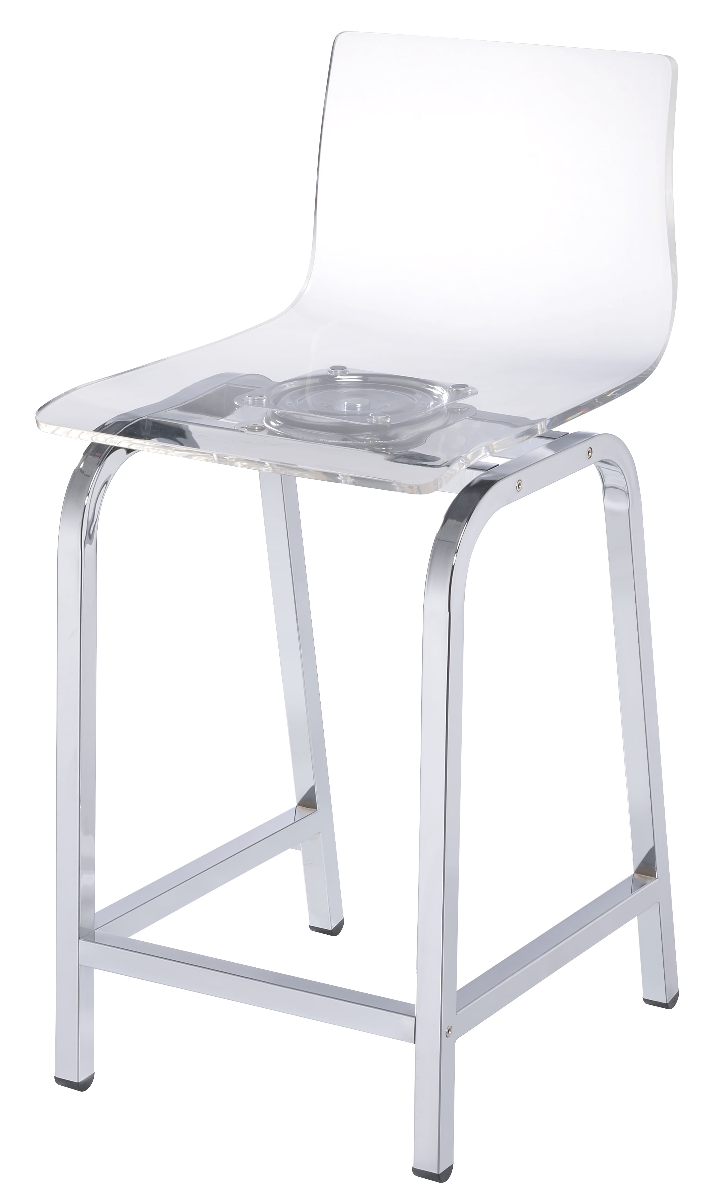 Acrylic Swivel Bar Stool - Chrome Set Of 2
