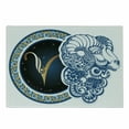 thumbnail image 1 of Zodiac Cutting Board, Astrological Aries with Horned Head Ram Goat Animal Terrestrial Event Image, Decorative Tempered Glass Cutting and Serving Board, Small Size, Multicolor, by Ambesonne, 1 of 1
