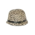 thumbnail image 1 of Chapeau Cloche Imprimé Animal Angora pour Femmes, Marron, 1 of 1