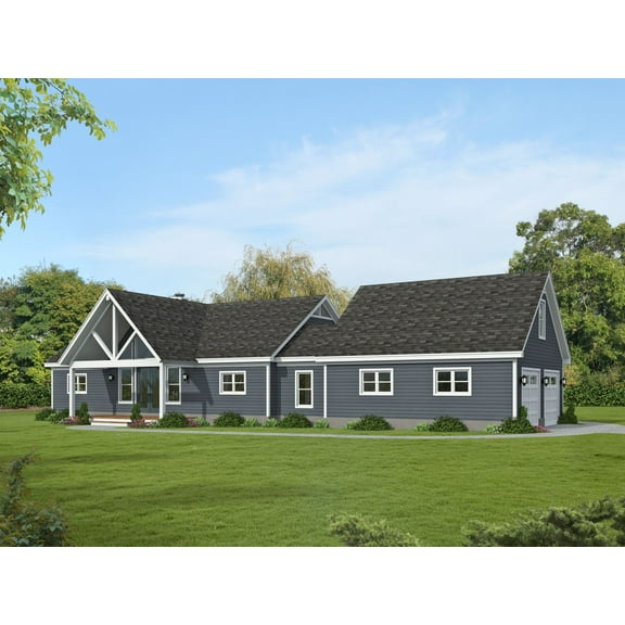 763-1762: Traditional Country 2 Bed, 3 Bath Luxury Home Plan, 2237 Sq Ft: Full Blueprints with License to Build by Home Plan Marketplace - Lesuto