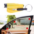 thumbnail image 3 of Martillo De Emergencia Martillo de seguridad, interruptor de ventana de escape de emergencia para coche con llavero (amarillo) Tmvgtek Para estrenar, 3 of 6