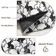 thumbnail image 6 of Easter Rabbits Area Rugs 8'x10', Washable Small Throw Rugs for Living Room Patio, Cute Bunny Cartoon Animals Black White Indoor Outdoor Rug Non-Slip Low Pile Carpet Runner Reversible Floor Mats, 6 of 8