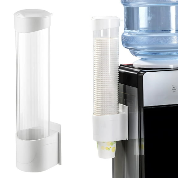 Wall Mount Paper Cup Dispenser, Pull Type Cup Holder Organizer for 3-6.5 oz Disposable Cups, Dust Free Design Water Cooler Cup Holder, Office Home Dental Use