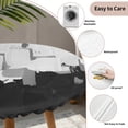 thumbnail image 3 of Black White Round Tablecloth for 45-54 Inch Tables,Fitted Table Cover with Elastic Edge,Abstract Graffiti Paint Country Retro Tribal Waterproof Outdoor Table Cloth Protector for Patio Garden Dinner, 3 of 9