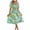 Light Green, variant on Women‘s Boho Floral Summer Midi Dress Puff Sleeve Square Neck A Line Flowy Dresses Smocked Wedding Guest Dresses