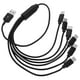 thumbnail image 1 of Cable de carga USB para coche, cable de carga múltiple con puertos tipo C, cable de datos de carga rápida para coche, hogar, oficina, cable de carga de teléfono 6 en 1, 1 of 8