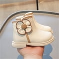 thumbnail image 6 of Bnwani Girls Boots Ankle PU Leather Fleece Lined Warm Soft Floral Soft-Soled Booties 15m-11 Years, 6 of 9