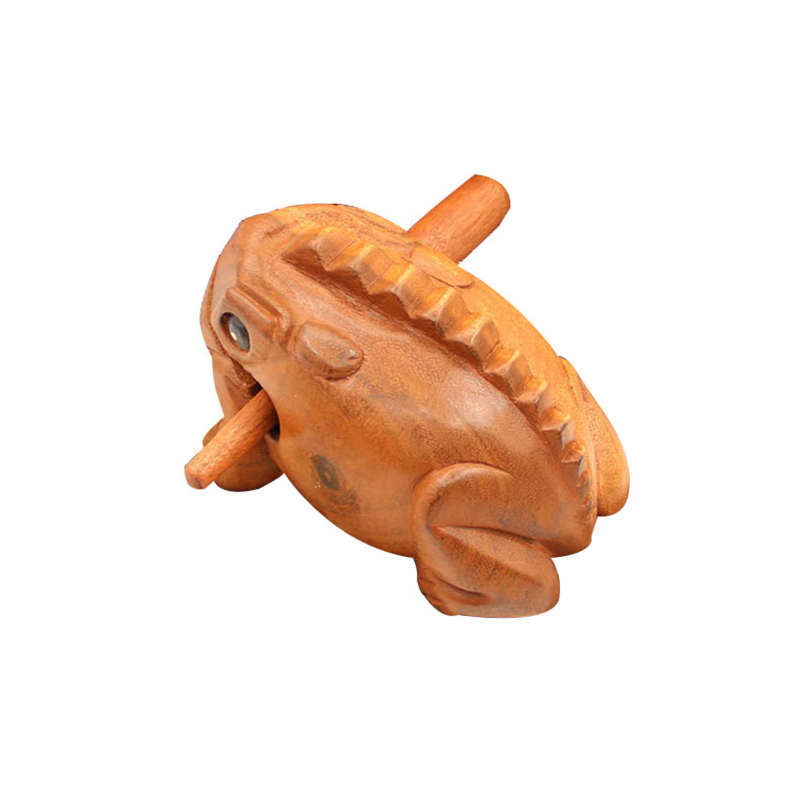 Juntful Percussion Instruments Guiro Rasp Wooden Frog with Scraper from