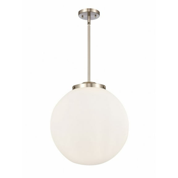 221-3S-SN-G201-16 Innovations Lighting Beacon - 3 Light Pendant In Industrial Style-17 Inches Tall and 16 Inches Wide-Brushed Satin Nickel Finish