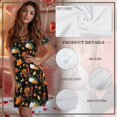 thumbnail image 7 of Yuyamidu Turkey Night Shirts for Women Sleepwear Knee-Length Button Down Sleep Dress Thanksgiving Nightdress Round Neck Short Sleeve House Dress Soft Comfy Housecoat, 7 of 7