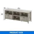 thumbnail image 6 of Dextrus Modern TV Cabinet with Vibrant LED Lights, 70" Entertainment Center, Fits TVs up to 80", Washed Gray, 6 of 7