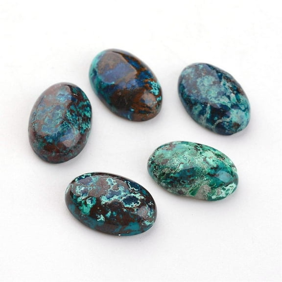 10pcs Chrysocolla Cabochons Oval 12x8x4mm