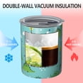 thumbnail image 2 of 12oz Coffee Tumblers Light Blue Dinosaurs Clouds Trees Pattern Stainless Steel Vacuum Insulated Travel Tumbler Coffee Cups Mug with Lid and Straw with Cleaning Brush for Cold & Hot Drinks, 2 of 5