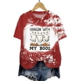 thumbnail image 4 of Women Graphic Tees Cartoon Printed Round Neck Short Sleeve T Shirt Halloween T Shirt Tops, 4 of 4