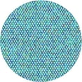 thumbnail image 1 of Ahgly Company Indoor Round Patterned Glacial Blue Ice Blue Area Rugs, 5' Round, 1 of 6