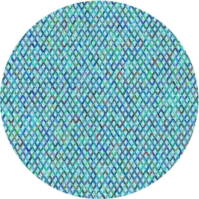 Ahgly Company Machine Washable Indoor Square Transitional Glacial Blue Ice Blue Area Rugs, 3' Square