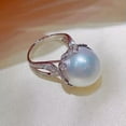 thumbnail image 4 of K-KED Pearl Cubic Zircon 925 Silver Filled Rings Women Delicate Jewelry Wedding Gift Sz 6-10-7, 4 of 6
