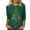 Green, variant on Plus Size Summer Clothes for Women Christmas Tree 3/ 4 Length Sleeve Round Neck Tshirts Tops Womens Size Small Shirt Athletic Long Sleeve Shirt Long Sleep Utility Short underneath Grey 3XL