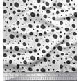 thumbnail image 1 of Soimoi Gray polyester Crepe Fabric Dots Dots Print Sewing Fabric Yard 52 Inch Wide, 1 of 5