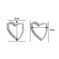thumbnail image 5 of SmartBy 1 Pair Women Earrings Heart Shape Rhinestone Individual Hanging Earrings Exaggerated Party Club Dating Dangle Earrings Ear Hoop Jewelry, 5 of 6