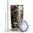 thumbnail image 2 of Mushroom Coffee Tumbler with Lid Straw Double Wall Travel Cups Decorative 20 oz Cafe Tumblers for Home Office Supplies Birthday Christmas, 2 of 7
