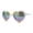 White, variant on Diva Womens Mirrored Color Mirror Lens Plastic Heart Shape Sunglasses Pink