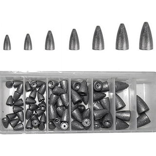 63PCS Fishing Sinker Weight Kit Bullet Worm Weight for Bass