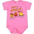 thumbnail image 3 of Inktastic Happy Thanksgiving Turkey Train with Food Boys or Girls Baby Bodysuit, 3 of 5