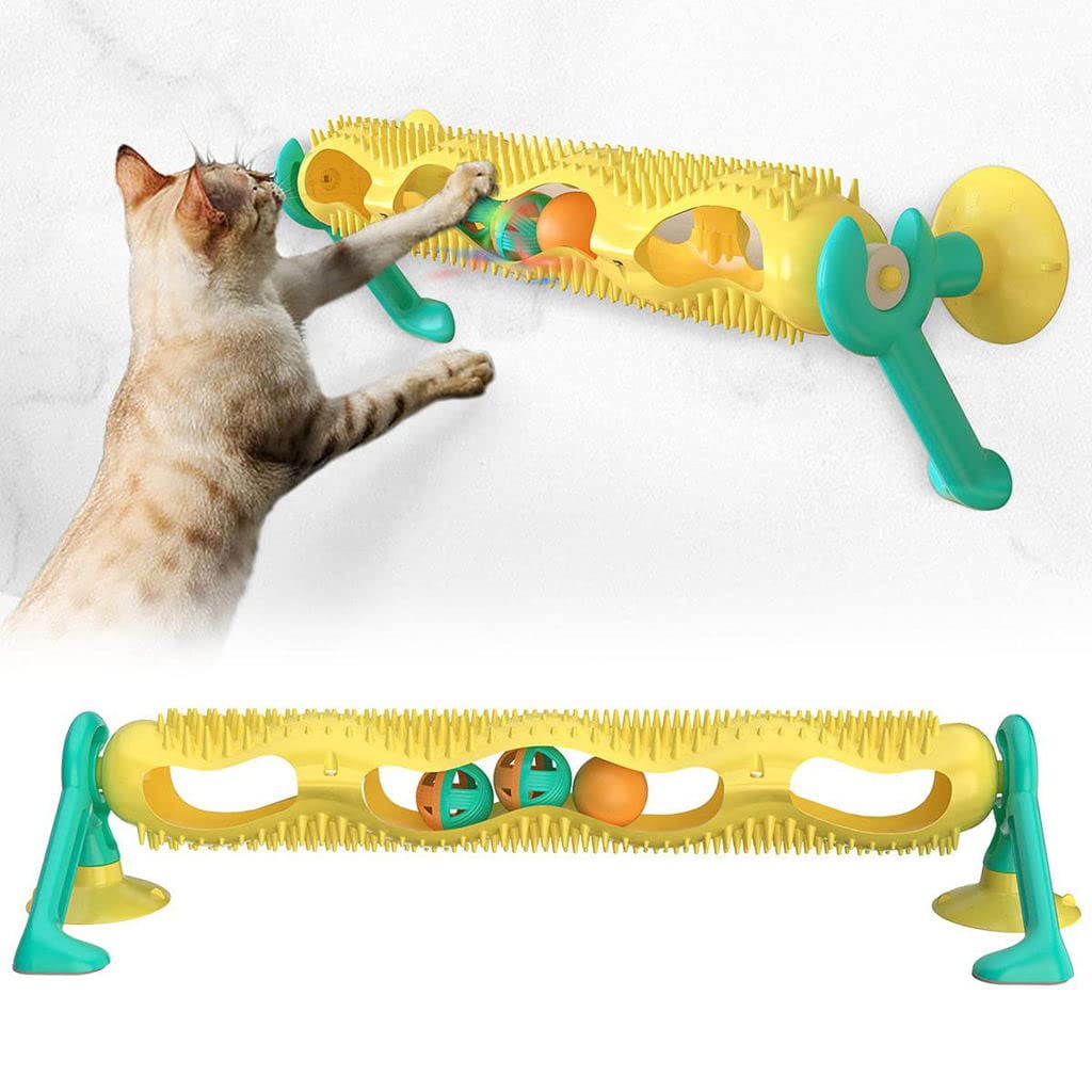 Teeyee 10 in 1 Cat Feather Toys, Cat Retractable Teaser Wand Toy Set, Interactive Cat Chaser Toy Exercising Kitten Cat, Included 2 Wands & 8 Refills Feathers  