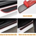 thumbnail image 3 of Car Door Sill Strips 4PCS Car Scuff Plate Protectors Sticker Car Adhesive Film for Door Sill Protection Car Door Sill Scuff Plate Soft Rubber PVC(BMW), 3 of 13
