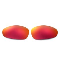 Walleva Fire Red Polarized Replacement Lenses for Oakley Juliet Sunglasses