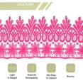 thumbnail image 4 of Uxcell 3.14 inch Wide 5 Yard Lace Ribbon Floral Pattern Rose Red Embroidered Lace Trim for Sewing Making, Gift Wrapping, 4 of 5