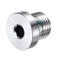 thumbnail image 1 of 1-Pack Inner Hex Head Pipe Fitting Plug, M14x1.5mm 304 Stainless Steel Socket Bung Plug with Fluorine Sealing Ring, 1 of 6