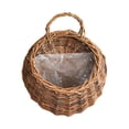 thumbnail image 2 of NovaStitch Handwoven Storage Basket Fruit Vegetable Flower Baskets Rattan Shopping Bag Bread Picnic Basket Desktop Sundries Organizer, 2 of 5