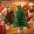 thumbnail image 2 of Artificial Christmas Tree with Realistic Branches Flocked Pine Christmas Decorations for Holiday Home Office Indoor Use C, 2 of 6