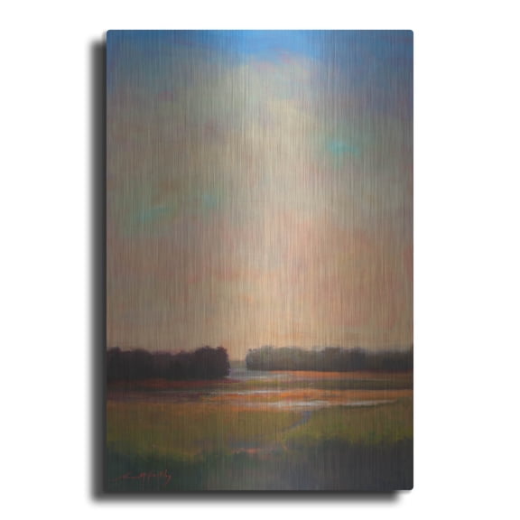 Luxe Metal Art 'Shifting Tide' by William Mccarthy, Metal Wall Art, 16"x24"