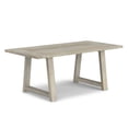 thumbnail image 4 of Simpli Home Whitley 72 inch Wide Solid Mango Farmhouse Dining Table in White Wash, 4 of 10