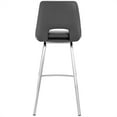 thumbnail image 6 of Home Square 30" Stainless Steel Counter Stool in Gray Faux Leather - Set of 2, 6 of 10