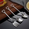 thumbnail image 4 of 1 Set of Water Mixing Spoon Soup Enjoy Spoon Cake Fork Metal Handle Fork Spoon, 4 of 4