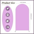 thumbnail image 3 of 3.3X6.5FT Durable Purple Spandex Round Top Wedding Arch Cover Perfect for Celebrations, 3 of 5