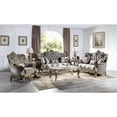 thumbnail image 2 of ACME Elozzol Chair with pillow in Fabric & Antique Bronze Finish, 2 of 6
